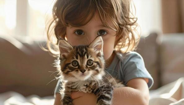 こちらを見ている子猫 こちらを見ている子猫の写真