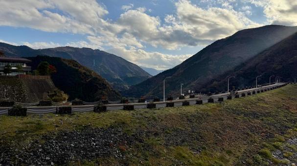 公道 丹沢湖,湖,池の写真素材