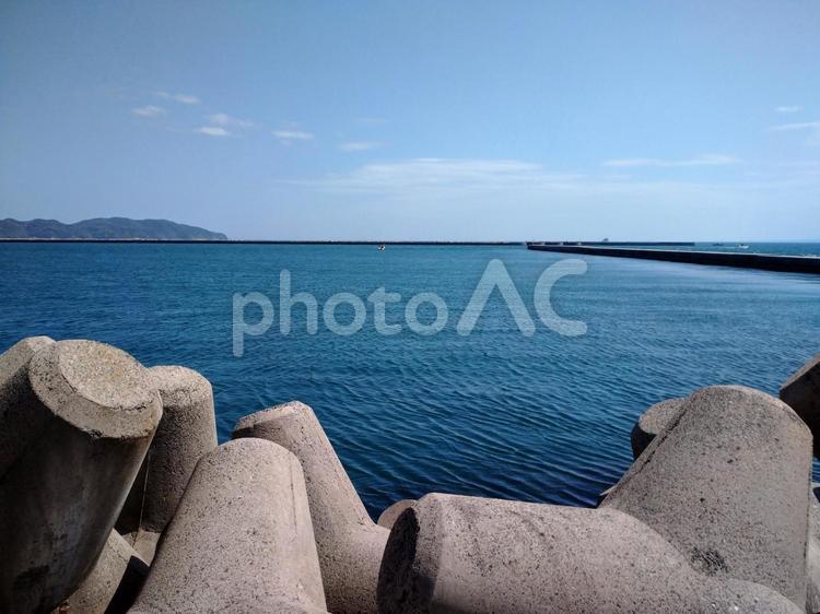 境港から撮った日本海 鳥取県,境港,海の写真素材