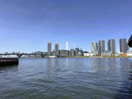 豊洲公園から見た東京の街 2025年春 豊洲公園から見た東京の街 2025年春 シーサイド,五月晴れ,江東区の写真素材