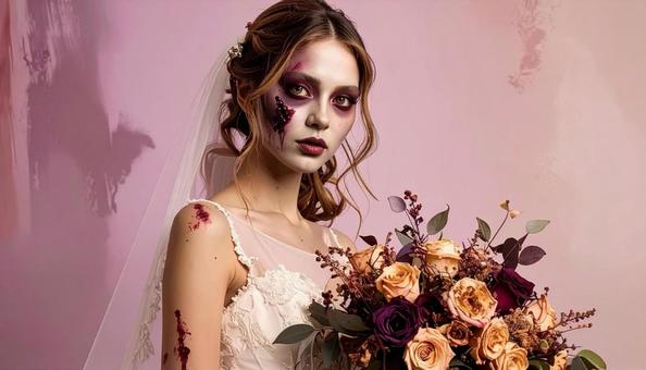 花嫁ゾンビの仮装　ハロウィンの写真