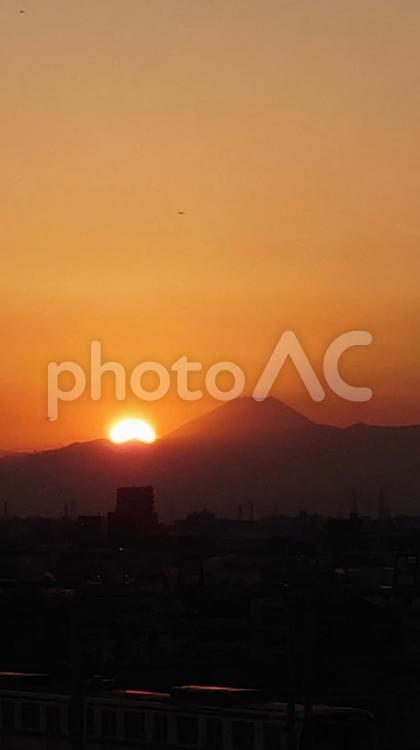 富士山と夕焼け 夕焼け,オレンジ,グラデーションの写真素材