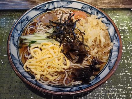 Photo, chilled gome soba, soba, a dining room, 