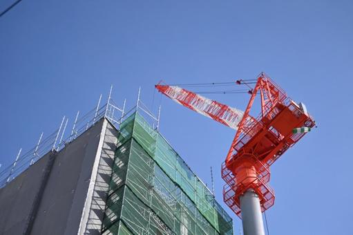 建設現場 タワークレーン 建設現場 タワークレーンの写真