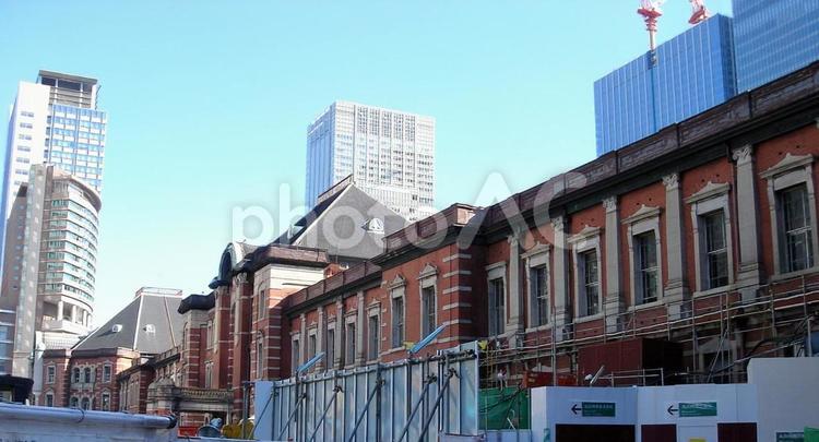 復原前の東京駅丸の内南口 東京駅,鉄道,駅の写真素材