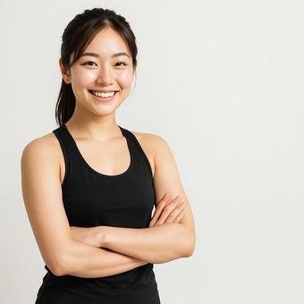 笑顔の自信あふれる女性 笑顔の自信あふれる女性の写真