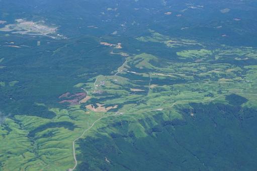 山 山 空,空撮,フライトの写真素材