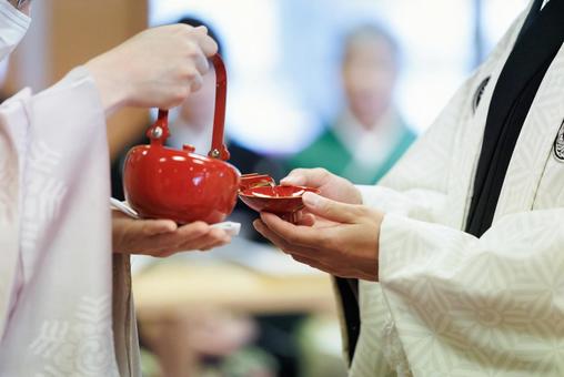 三三九度 結婚式,日本,三三九度の写真素材