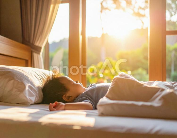 すやすや寝ている赤ちゃん 赤ちゃん,ベイビー,幼児の写真素材