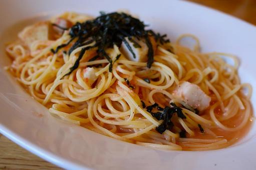 パスタ店の博多明太子スパゲッティ パスタ店の博多明太子スパゲッティ パスタ,スパゲッティ,博多明太子の写真素材