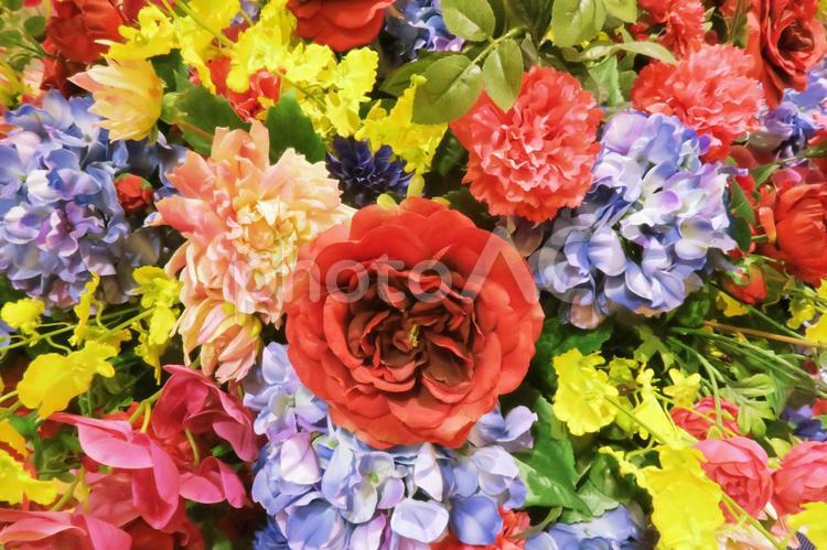 一面花の背景テクスチャ素材 ありがとう,お花,かわいいの写真素材