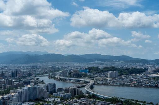 福岡の街並み 福岡,博多,九州の写真素材
