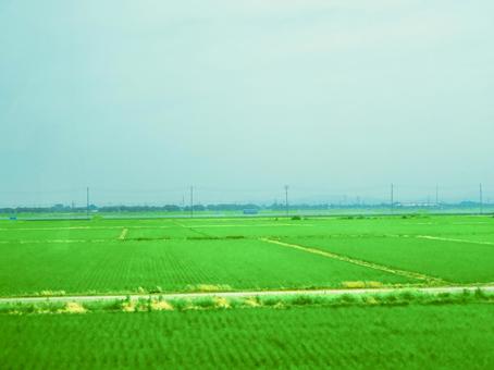 曇り空と新潟ののどかな車窓 曇り空と新潟ののどかな車窓 空,曇り空,車窓の写真素材