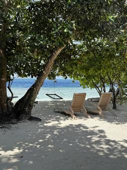 モルディブ 海辺,モルディブ,リゾートの写真素材