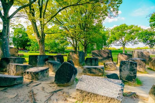 【大阪】大阪城の雰囲気 大阪城,公園,大阪城公園の写真素材