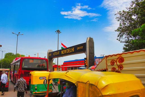 ニューデリー駅（インド） ニューデリー,インド,交通の写真素材