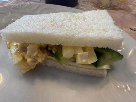 Photo, handmade by children, egg, cucumber, 