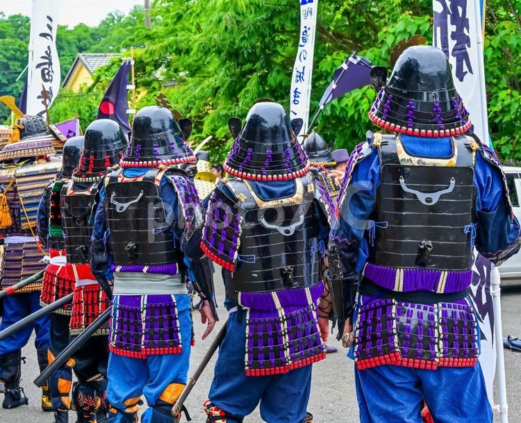 武者行列（Samurai） 戦国武者,侍,刀の写真素材