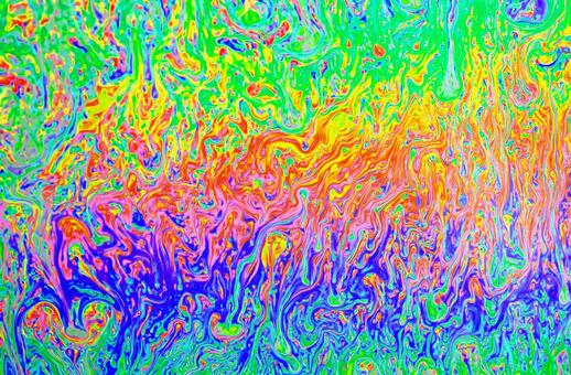 石鹸膜の表面模様 石鹸水,石鹸膜,石鹸の写真素材