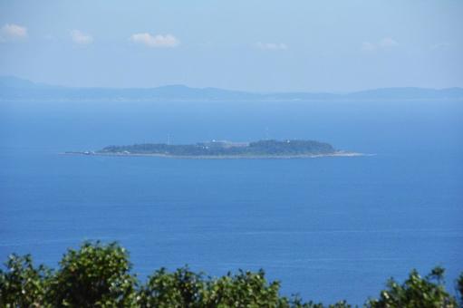 小室山から見た初島 小室山から見た初島の写真
