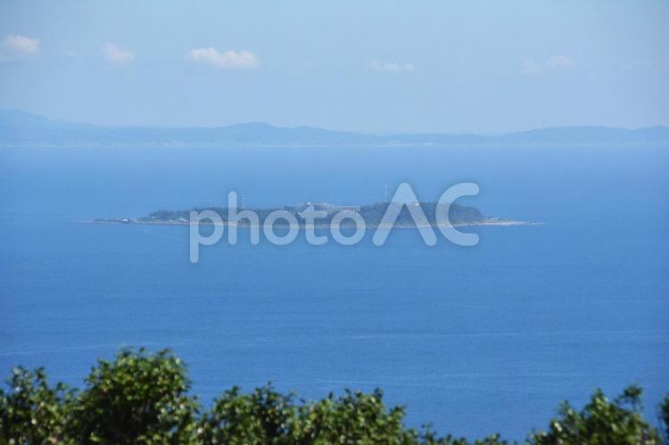 小室山から見た初島 初島,熱海,島の写真素材