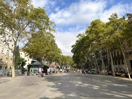 ランブラス通り(バルセロナ) ランブラス通り(バルセロナ) バルセロナ,スペイン,カタルーニャの写真素材