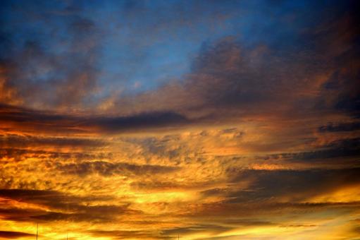 夕焼け空のグラデーション 夕焼け空のグラデーションの写真