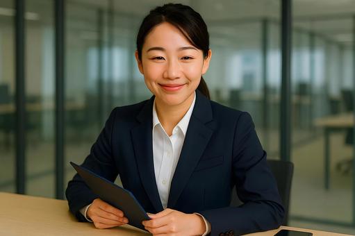 納得する営業女性の写真