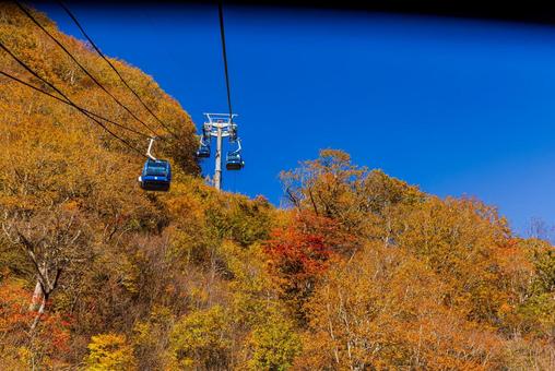 新潟県　苗場ドラゴンドラからの秋景色 紅葉,秋,苗場ドラゴンドラの写真素材