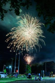 打ち上げ花火 打ち上げ花火,花火,夜空の写真素材