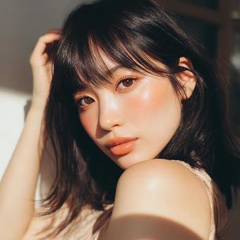 透明感あふれる肌の女性 透明感あふれる肌の女性の写真