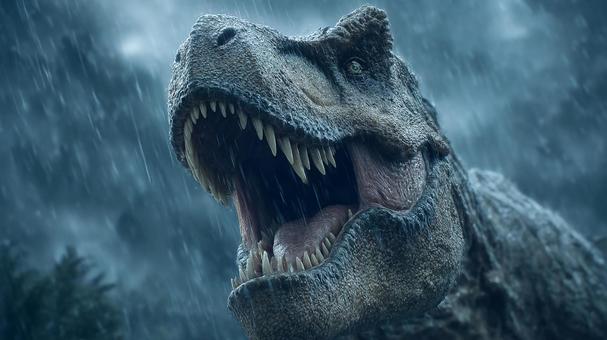 大迫力のT-REXのクローズアップ 大迫力のT-REXのクローズアップの写真