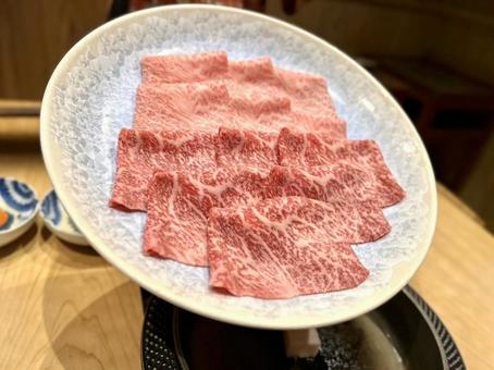 霜降りのしゃぶしゃぶ 霜降り,しゃぶしゃぶ,牛肉の写真素材