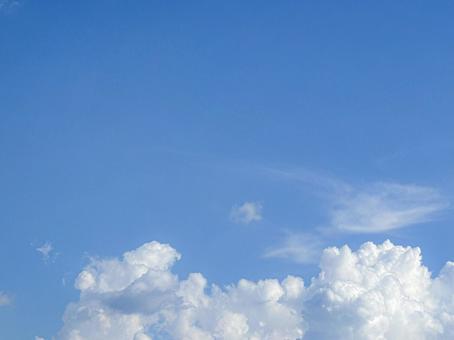 Photo, blue sky, cloud cover, cumulonimbus, 