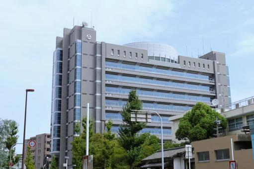 八尾市役所と青空1 八尾市役所,八尾,市役所の写真素材
