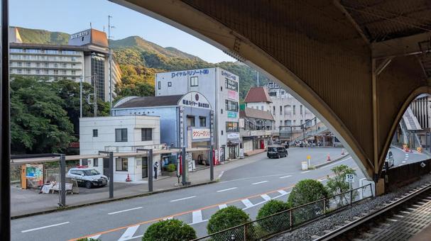 箱根湯本 駅前 箱根湯本 駅前 箱根湯本駅,箱根湯本,駅前の写真素材