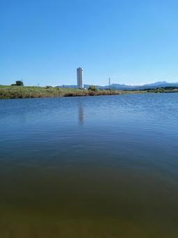 夏の川 夏の川 かを,夏,風景の写真素材