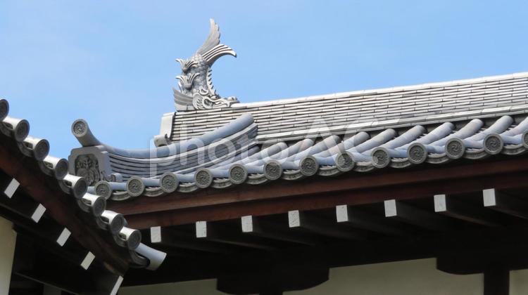 大和郡山城　追手門　西側の鯱 大和郡山城,平山城,筒井順慶の写真素材