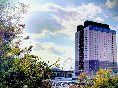 りんくうビル景色 町並み,風景,背景の写真素材