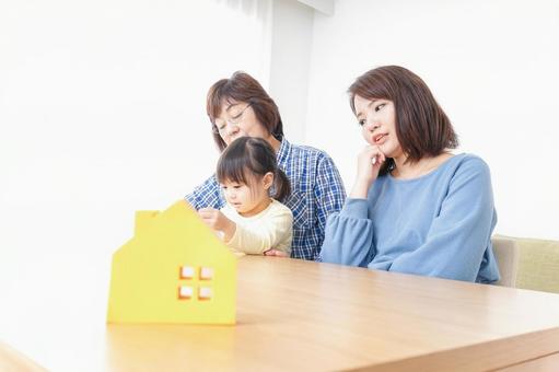三世代の家探しイメージ 三世代の家探しイメージ 孫,マンション,ライフスタイルの写真素材