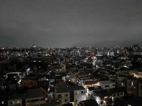 都会 高所より 新宿区原町 住宅街 夜 都会 高所より 新宿区原町 住宅街 夜 夜,住宅街,風景の写真素材