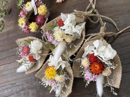 ドライフラワー　ガーランド　リース 花,はな,ドライフラワーの写真素材