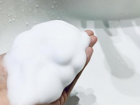 泡 泡 泡,泡立て,泡洗顔の写真素材