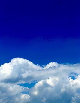 青と白のコントラスト 青空,青,空の写真素材