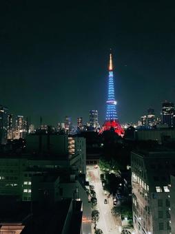 TOKYO tower 東京タワー,夜景,東京の写真素材