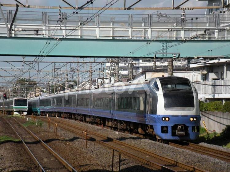 Ｅ653系フレッシュひたち　青編成　南柏 e653系,フレッシュひたち,常磐線の写真素材