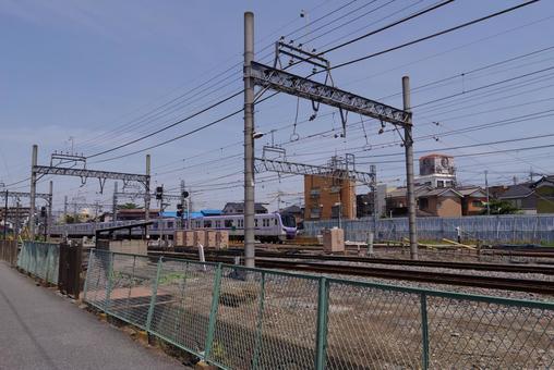 Photo, kasukabe station, electric train, station, 