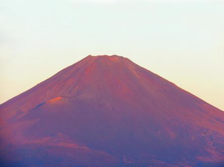 朝日に染まる赤富 朝日に染まる赤富 富士山,赤富士,朝日の写真素材