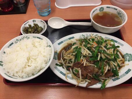 レバニラ炒め定食 レバニラ炒め定食,レバニラ炒め,レバニラの写真素材