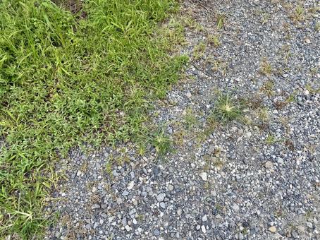 道端の砂利 道端の砂利の写真